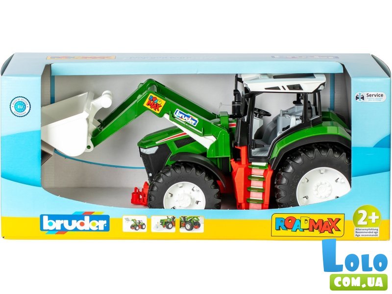 Трактор Roadmax с передним погрузчиком, Bruder