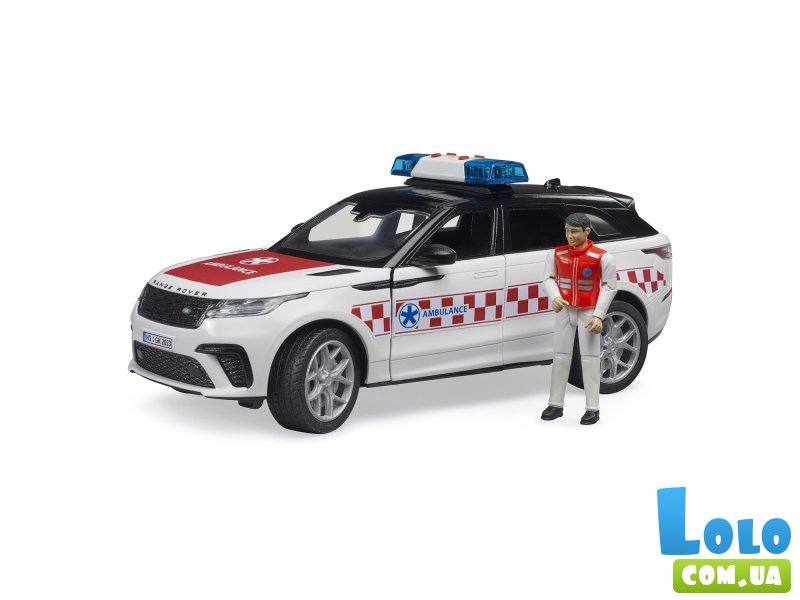 Машина Скорая помощь Range Rover Velar с фигуркой, Bruder