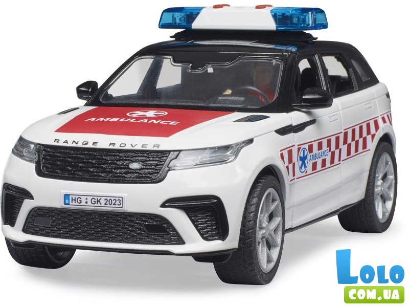 Машина Скорая помощь Range Rover Velar с фигуркой, Bruder