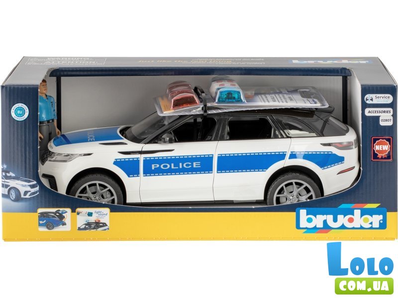 Полицейская машина Range Rover Velar с фигуркой, Bruder