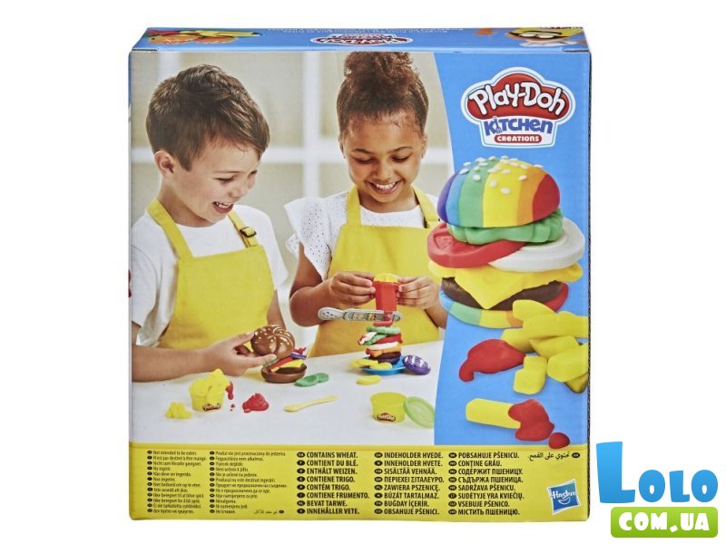 Набор для творчества с массой для лепки Гамбургеры, фри и бублики, Play-Doh