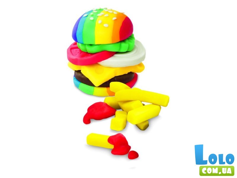 Набор для творчества с массой для лепки Гамбургеры, фри и бублики, Play-Doh