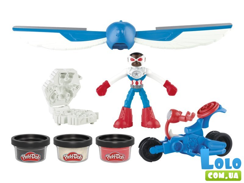 Набор для творчества с массой для лепки Капитан Америка с мотоциклом, Play-Doh