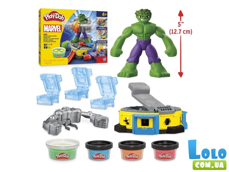 Набор для творчества с массой для лепки Халк, Play-Doh
