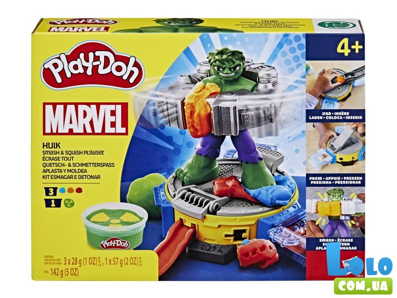 Набор для творчества с массой для лепки Халк, Play-Doh