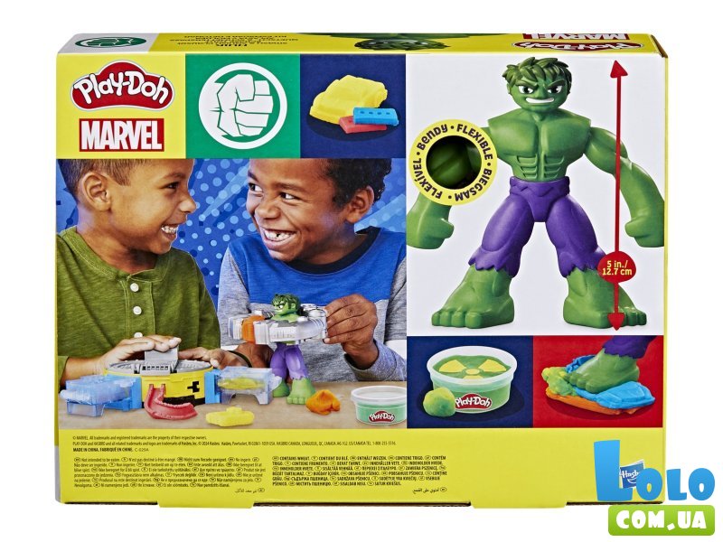 Набор для творчества с массой для лепки Халк, Play-Doh