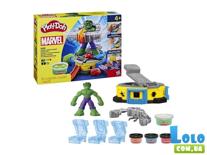 Набор для творчества с массой для лепки Халк, Play-Doh