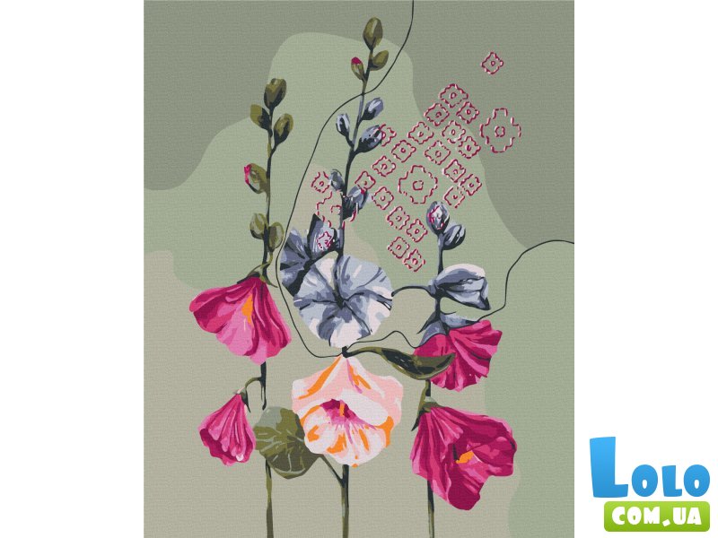 Картина по номерам Мальвы расцвели © Екатерина Савич, Brushme (40х50 см)
