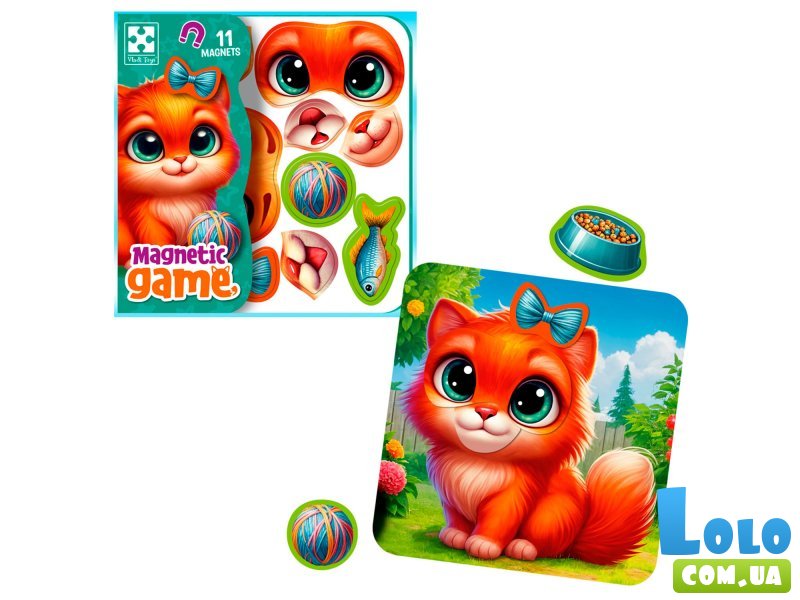 Магнитная игра Эмоции котенка, Vladi Toys