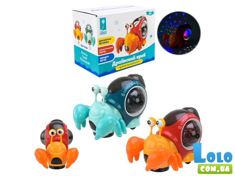 Музыкальная игрушка Краб (в ассортименте)