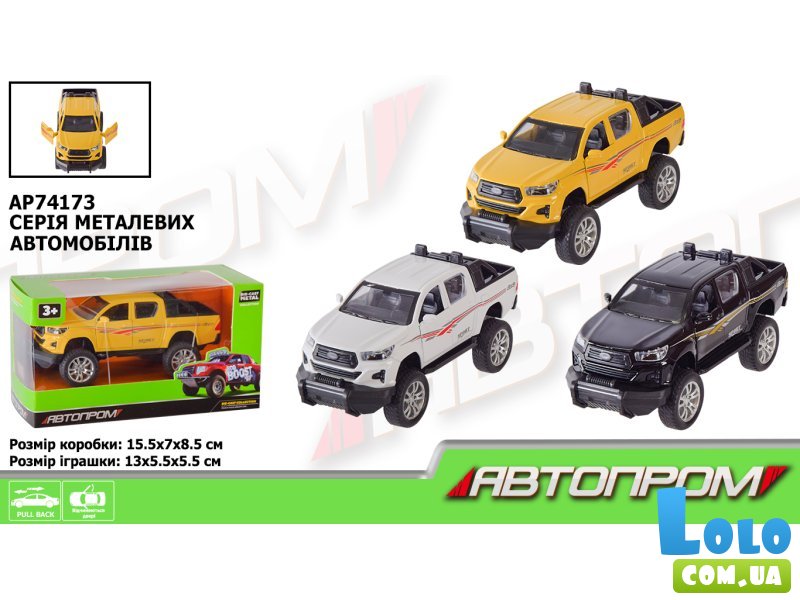 Машина металлическая Джип, Автопром (в ассортименте)