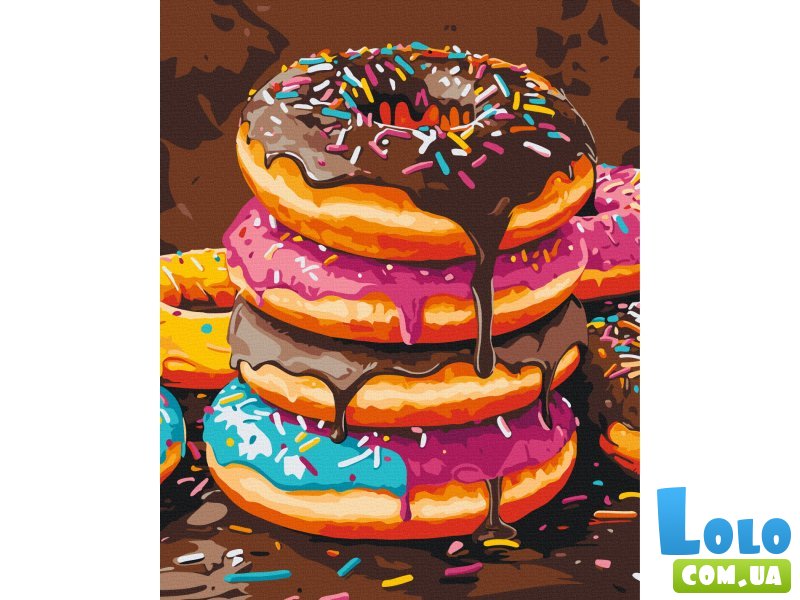 Картина по номерам Сладкие донаты, Brushme (40х50 см)