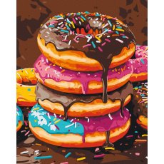 Картина по номерам Сладкие донаты, Brushme (40х50 см)