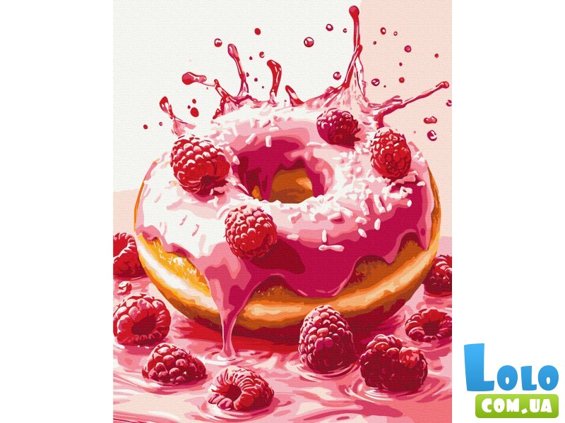 Картина по номерам Малиновый донат, Brushme (40х50 см)