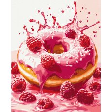 Картина по номерам Малиновый донат, Brushme (40х50 см)