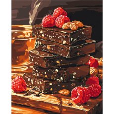Картина по номерам Шоколад с орешками и фруктами, Brushme (40х50 см)