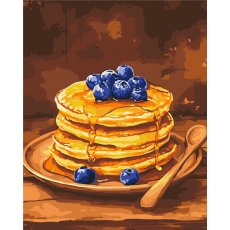 Картина по номерам Панкейки с голубикой, Brushme (40х50 см)