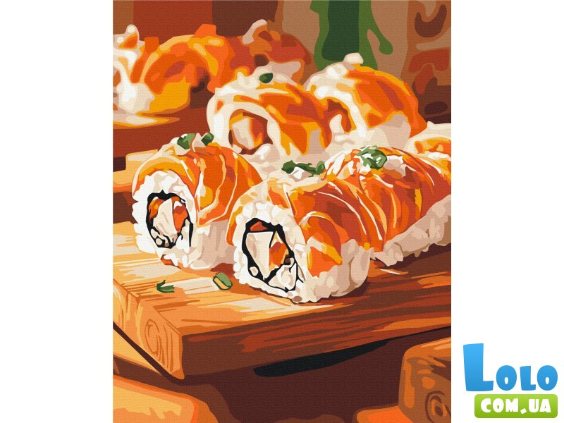 Картина по номерам Аппетитные роллы, Brushme (40х50 см)