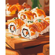 Картина по номерам Аппетитные роллы, Brushme (40х50 см)