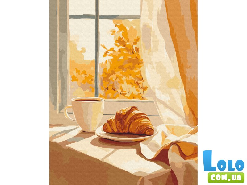 Картина по номерам Круасан и кофе, Brushme (40х50 см)