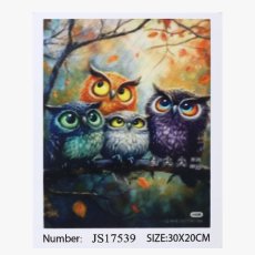 Алмазная мозаика Красочные совы, TK Group (30х20 см)