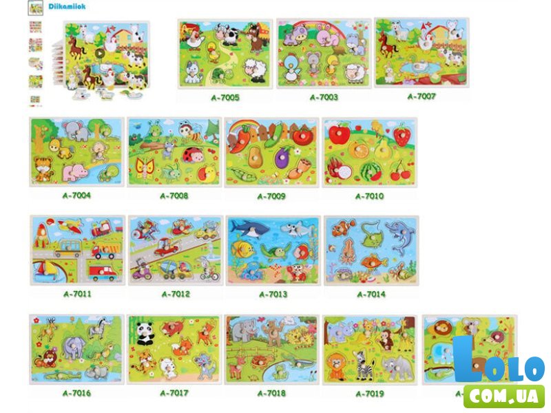 Вкладыши деревянные (в ассортименте)