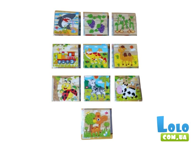 Кубики деревянные (в ассортименте)