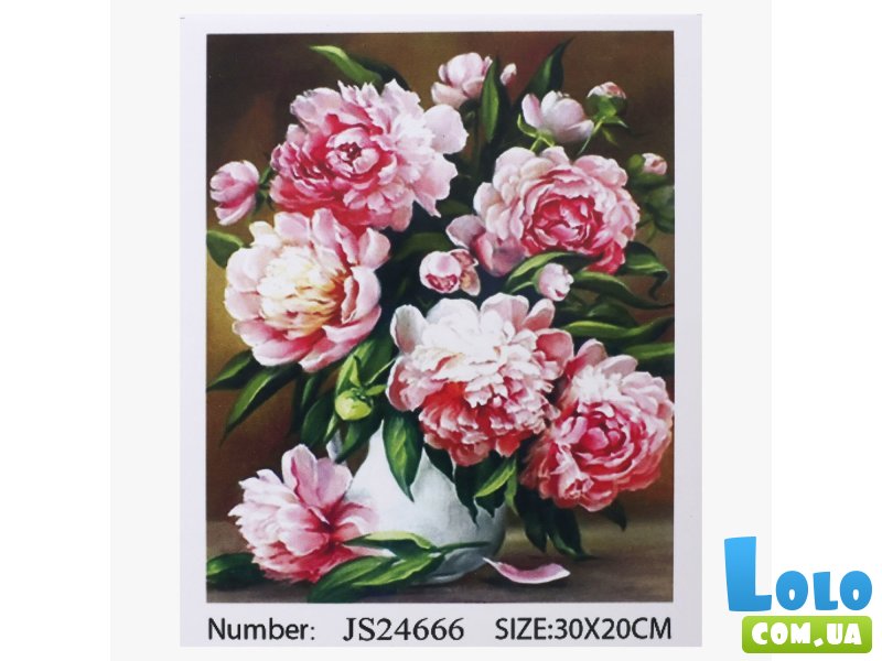 Алмазная мозаика Пионы в вазе, TK Group, (20х30 см)