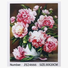 Алмазная мозаика Пионы в вазе, TK Group, (20х30 см)