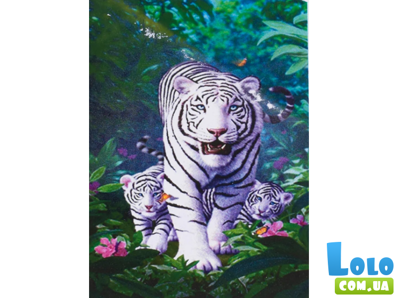 Алмазная мозаика Белый тигр, TK Group (20х30 см)