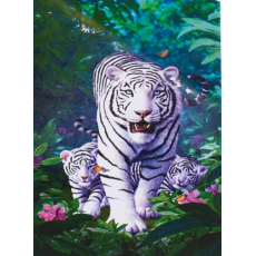 Алмазная мозаика Белый тигр, TK Group (20х30 см)
