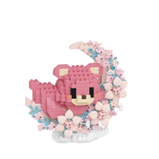 Конструктор Розовый медведь на цветочной луне (8975), 434 дет.