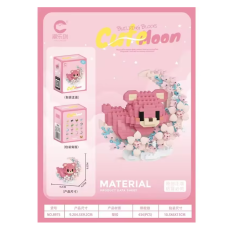 Конструктор Розовый медведь на цветочной луне (8975), 434 дет.