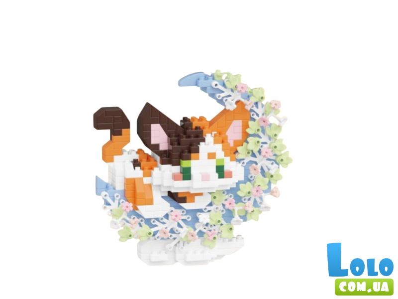 Конструктор Трехцветная кошка на цветочной луне (8979), 516 дет.