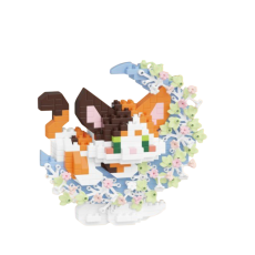 Конструктор Трехцветная кошка на цветочной луне (8979), 516 дет.