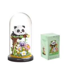 Конструктор в колбе Панда лезет на дерево (P1278), 999 дет.