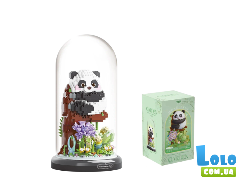 Конструктор в колбе Панда обнимает дерево (P1279), 1083 дет.