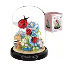 Конструктор Цветы в колбе Три божьих коровок (P2283), 596 дет.