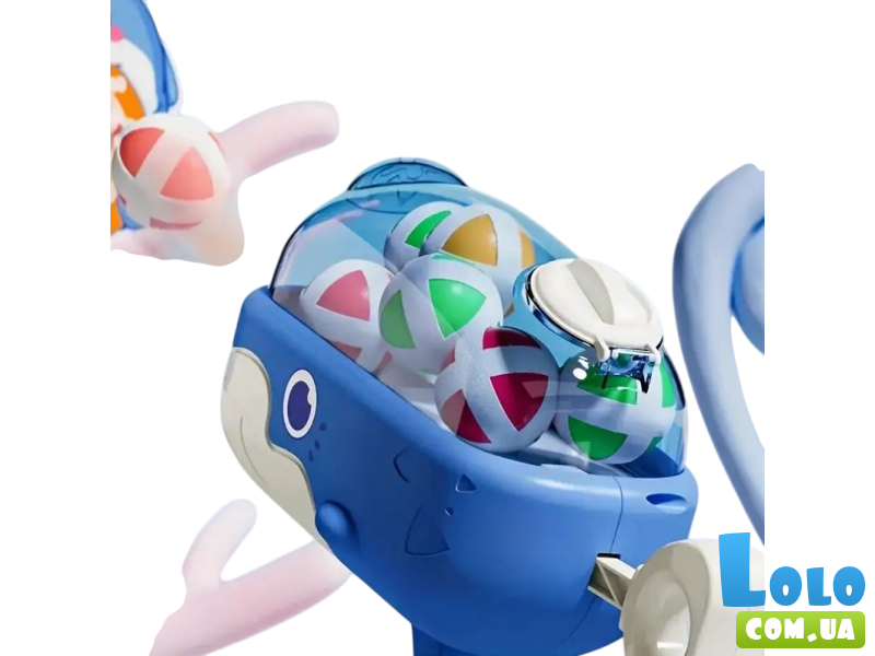 Пистолет для малышей с мишенью и большими шариками Кит (синий)