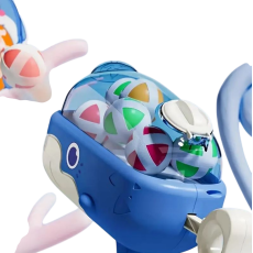 Пистолет для малышей с мишенью и большими шариками Кит (синий)