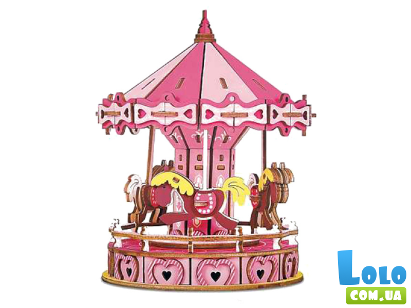 Деревянный пазл Розовая карусель, 177 эл.