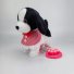 Мягкая интерактивная игрушка Собачка с нагрудником (красная клетка)