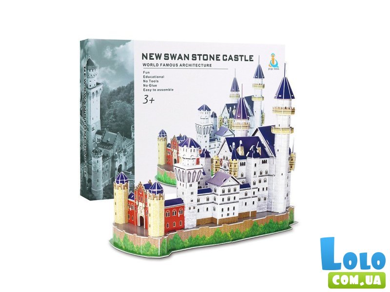 Картонный 3D пазл Замок Нойшванштайн, 98 эл.