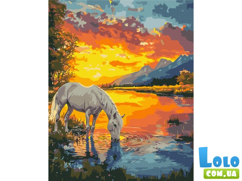 Картина по номерам Лошадь на рассвете, Brushme (40x50 см)