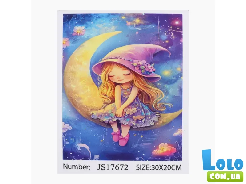 Алмазная мозаика Девочка на луне, TK Group (20х30 см)