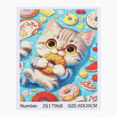 Алмазная мозаика Котенок со сладостями, TK Group (20х30 см)