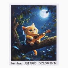 Алмазная мозаика Котенок с гитарой, TK Group (20х30 см)