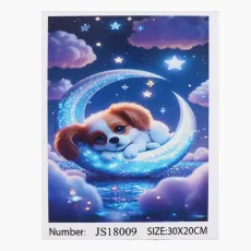 Алмазная мозаика Песик на Луне, TK Group (20х30 см)