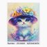 Алмазная мозаика Кошка в шляпе, TK Group (20х30 см)