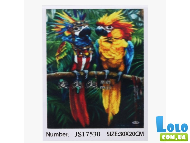 Алмазная мозаика Волнистые попугаи, TK Group (20х30 см)